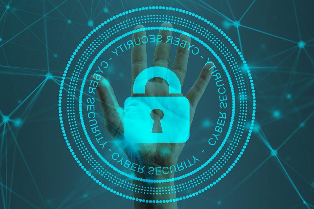 Person browsing internet securely on laptop